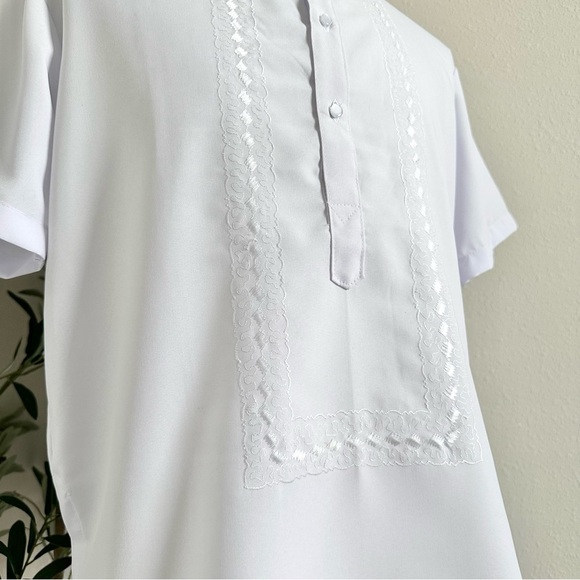 White Hugo Polo Barong Tagalog - Picture 4 of 7